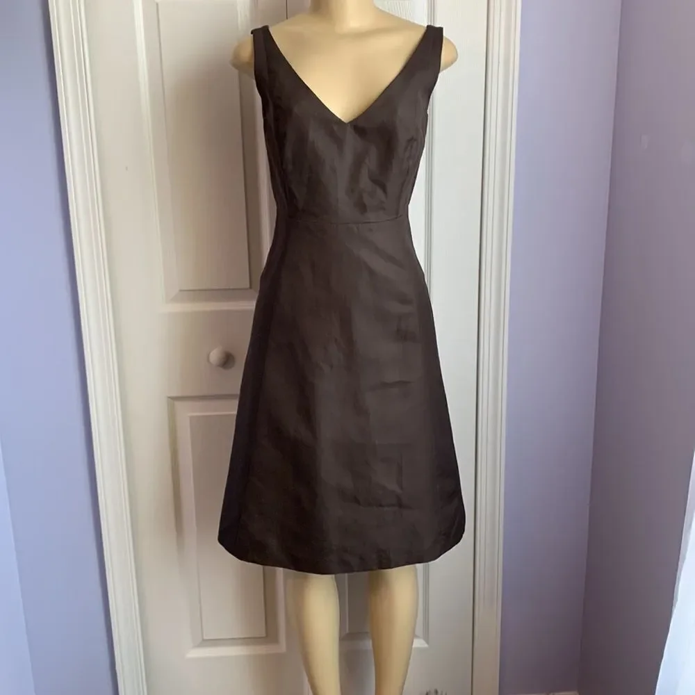 J. Crew Cotton Bridal Party Special Event Cocktail Dance Dress Brown